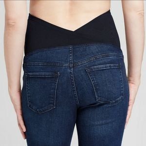 NWT Maternity Crossover Bermuda Jean Shorts